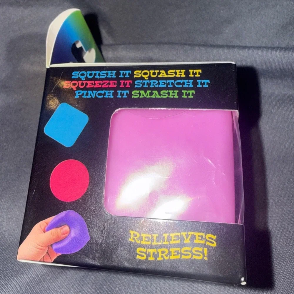 Morph-O Squashers Pink Glow in the Dark Extra Strong Squishy Cube Fidget Toy